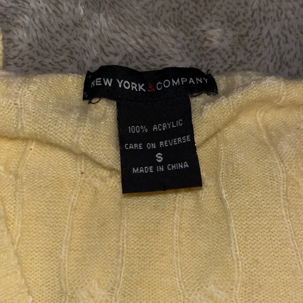 Yellow hooded sweater